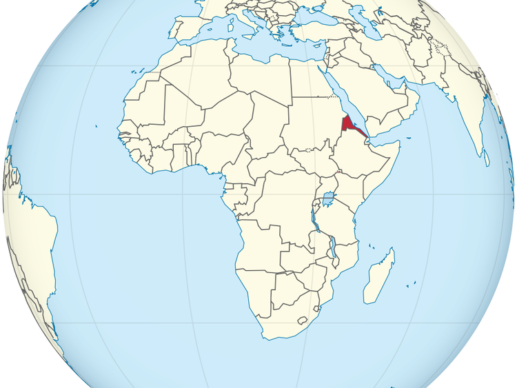 https://commons.wikimedia.org/wiki/File:Eritrea_on_the_globe_(Africa_centered).svg?uselang=de / Autor: TUBS