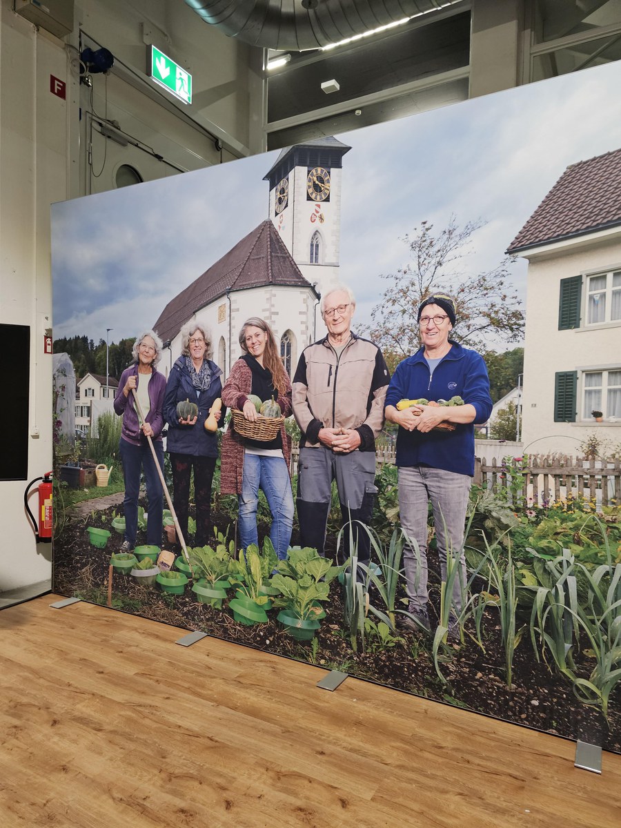 Das Fotosujet auf der Standrückwand wurde als sehr sympathisch und authentisch wahrgenommen.