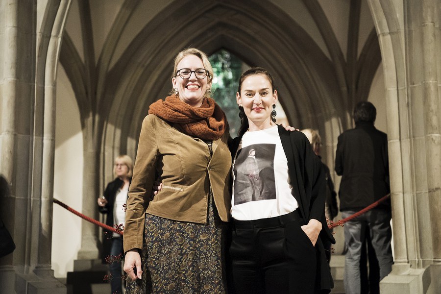 Rachel Braunschweig (spielt im Zwinglifilm Katharina von Zimmern) und Franziska Driessen-Reding