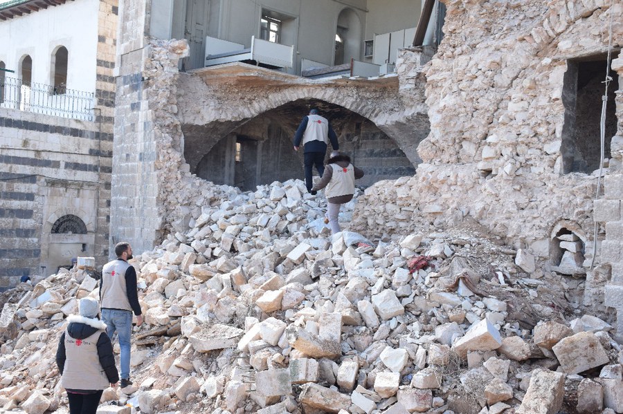 Von den  Gebäuden sind nur noch Trümmer übrig. Foto: Caritas Syrien
