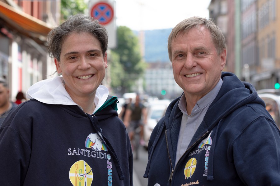 Sr. Ariane und Pfarrer Karl Wolf vom Verein Incontro
