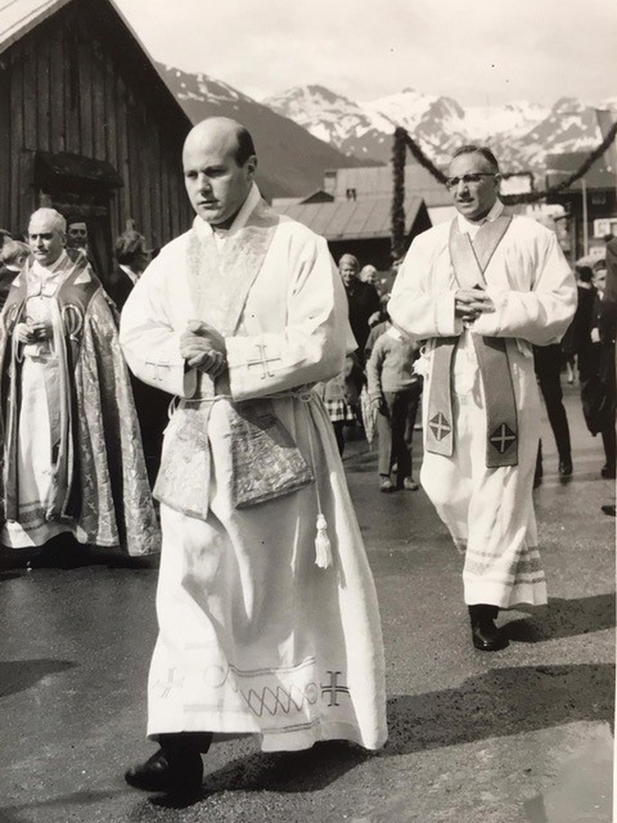 Priesterweihe von Tarcisi Venzin 1961. Foto: zVg