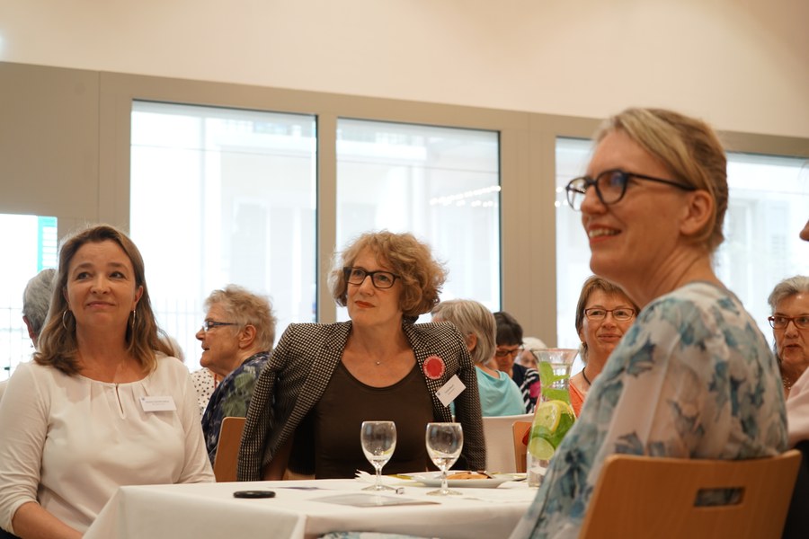 Die ehemalige Nationalrätin Barbara Schmid Federer, Corine Mauch und Franziska Driessen-Reding, Synodalratspräsidentin