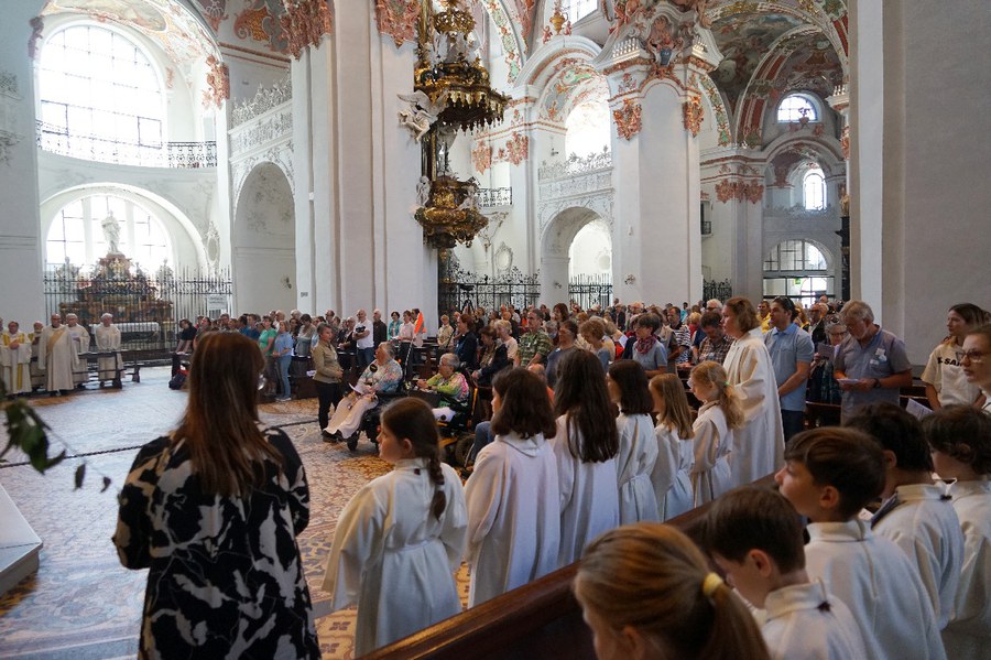 Gottesdienst in der Klosterkirche. Foto: Arnold Landtwing
