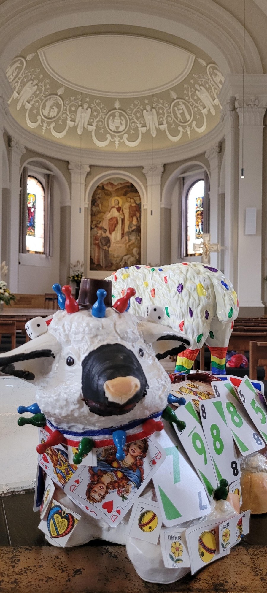 Zum Spielen aufgelegt ist dieses vom Spieletreff gestaltete Schaf. Foto: Saskia Richter