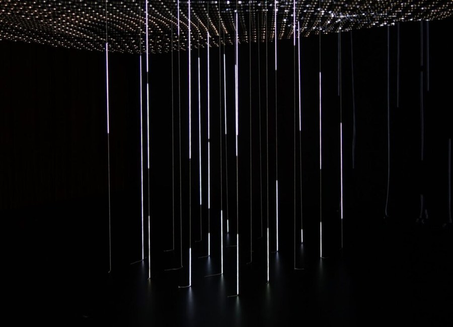 Kunstinstallation «Meta-Light» in der Flughafenkirche Zürich. Bild: Flughafenkirche Zürich