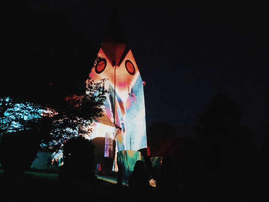 Aussenbeleuchtung der Kirche Heilig Geist