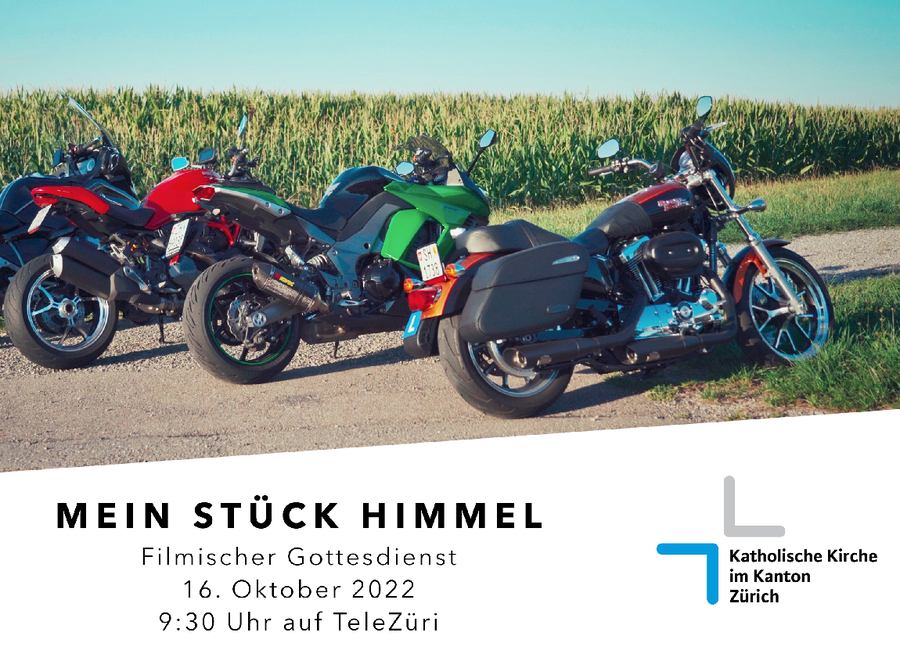 Die Motorräde der vier Motorradfreunde und Glaubensbrüder aus dem TV-Gottesdienst «Mein Stück Himmel» (Foto: Matthias Wolf)