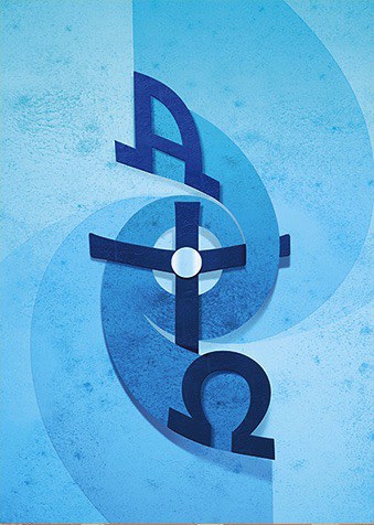 Heimosterkerze 2019 - Alpha und Omega