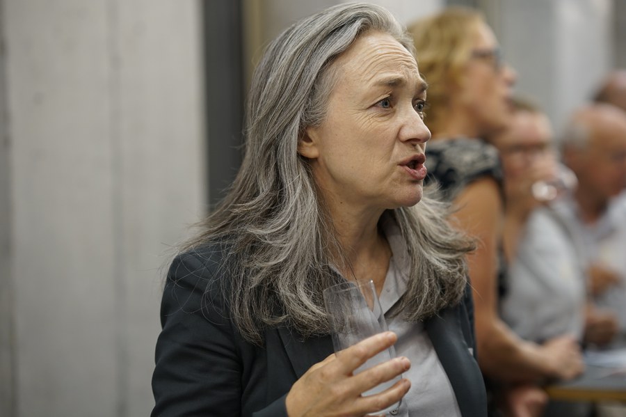 Esther Straub, reformierte Kirchenratspräsidentin, im Gespräch nach dem Anlass.