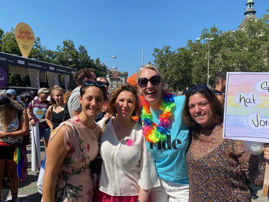 Zurich Pride  P. Schwendimann, ISabel Vasques, Franziska Driessen Frau Frauenbund.jpg